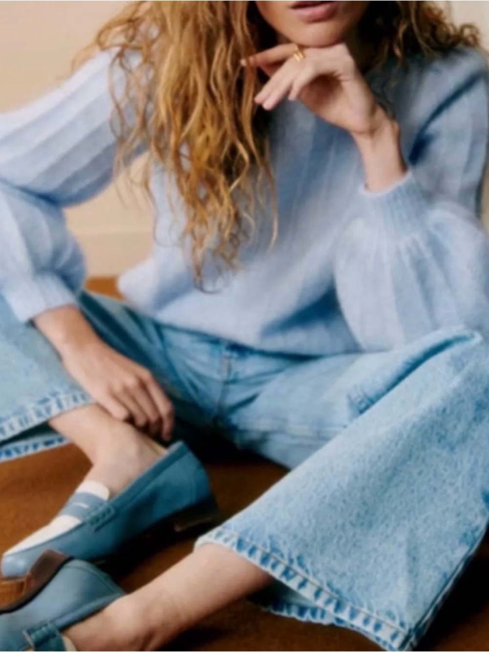 Sézane Aretha Jumper, Ice Blue, S